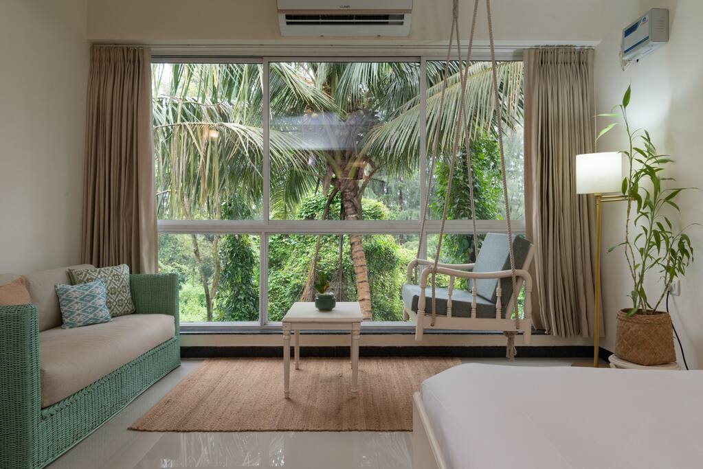 Your window to the forest - watch langurs and colorful birds from your bedroom