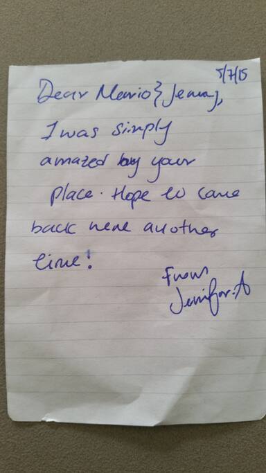 A lovely thank you note.