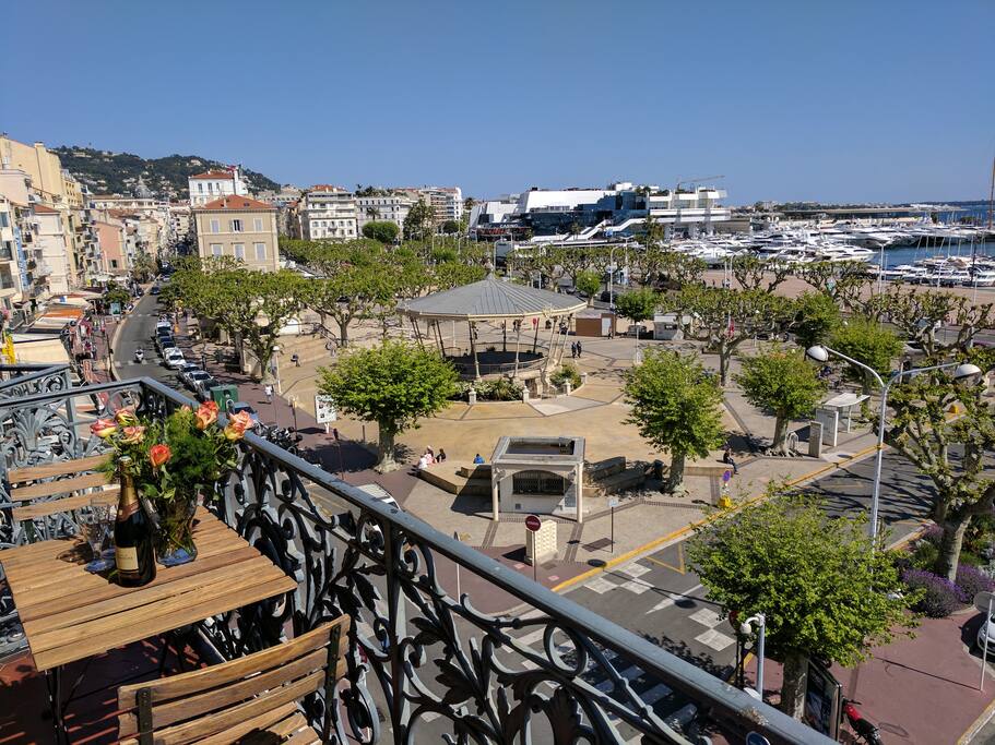 View of the Festival Palace and harbour from the living room.