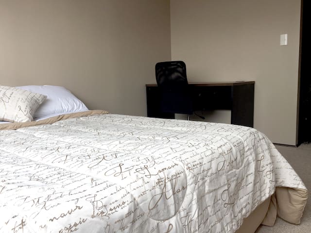 Private room, private access and private bathroom.