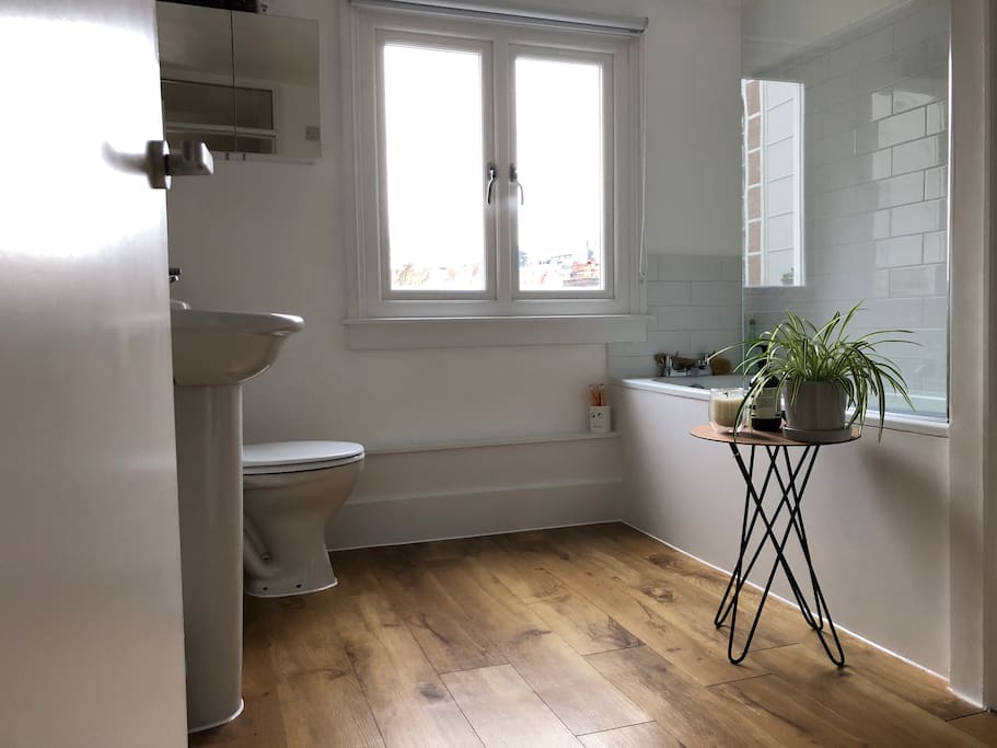 Bathroom and shower area