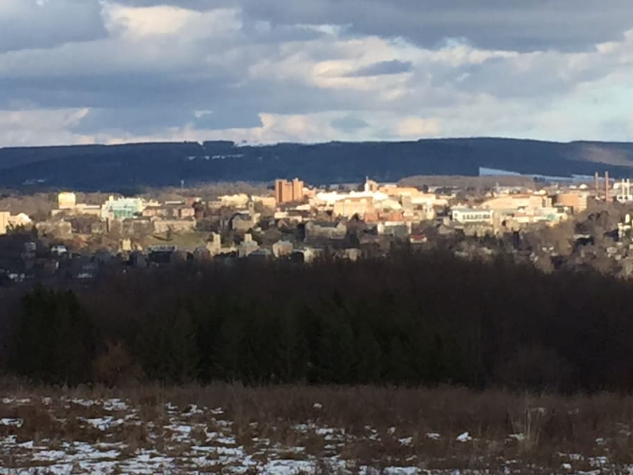 View of Cornell from our road