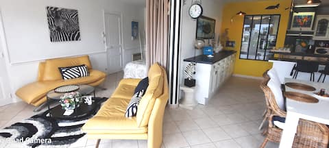 Top performing Airbnb: Apartment, terrace, beautiful sea view, loft style, 60 m2 in Erquy