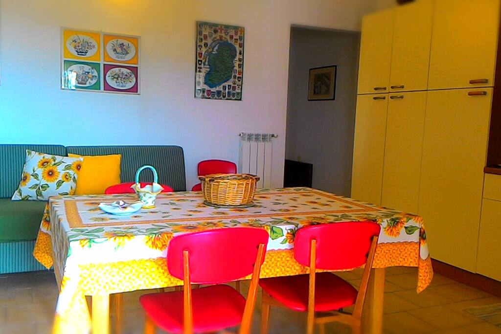La cucina-soggiorno