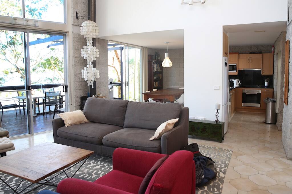 Lounge room with separate dining area and kitchen