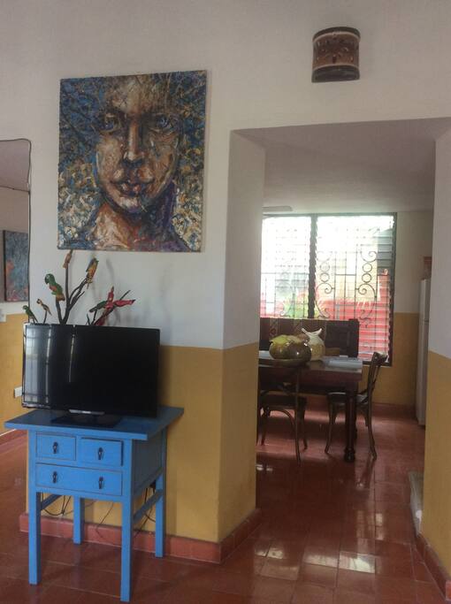 The main room breezeway into the kitchen