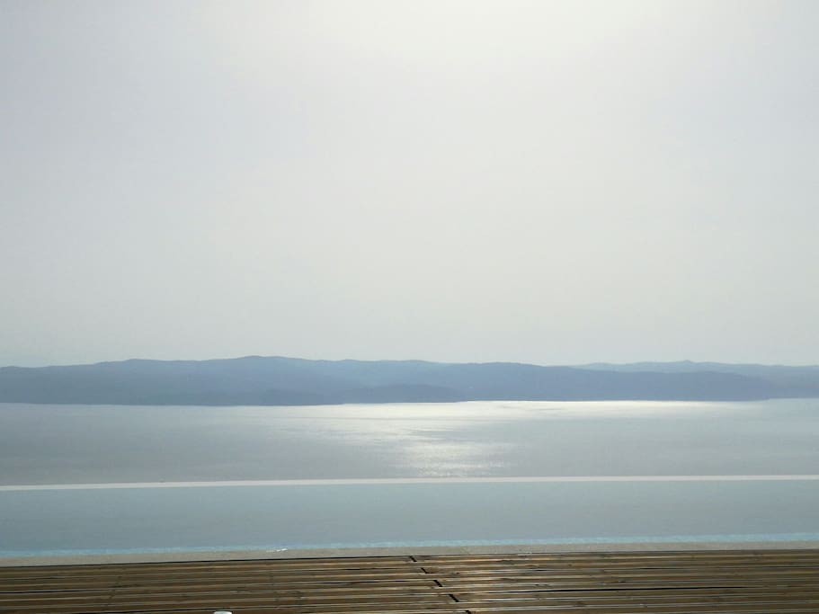 The infinity pool and the view