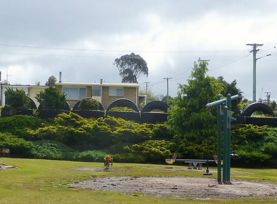 The apartment is across the road from a park with BBQ & swings