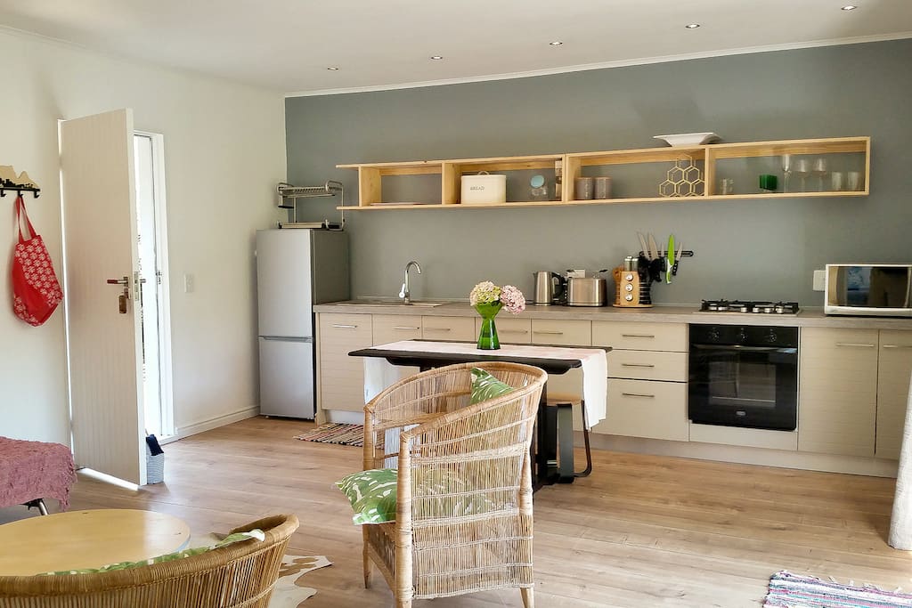 The kitchen is well equipped for all your cooking needs.