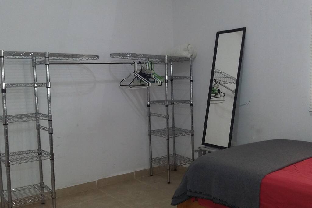Small wire and box closet.