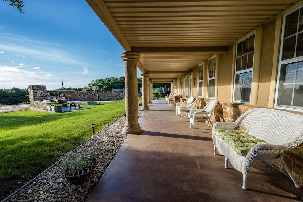 Front Porch Seating with beautiful view of Canyon Lake