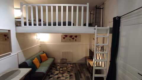 Studio 2/3 pers + mezzanine