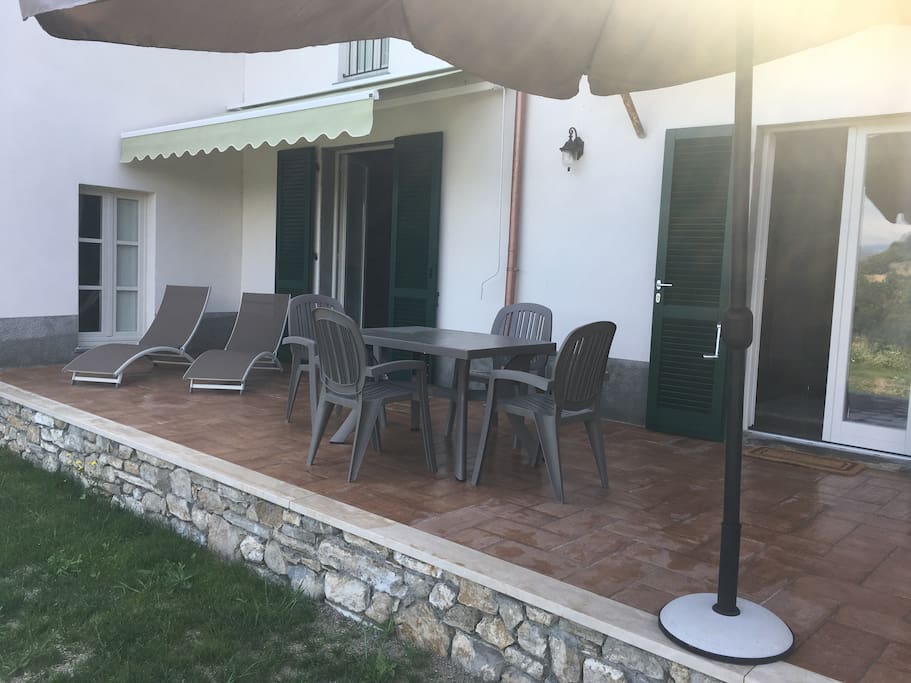 The sun terrace at La Stalla Romantica.