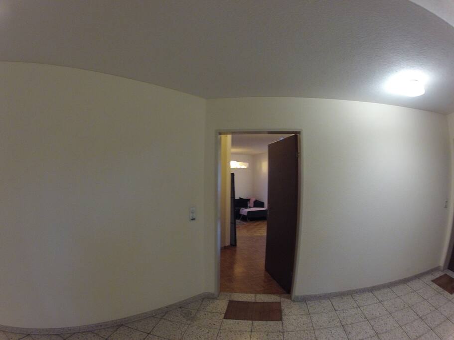 The entrance as seen directly from the elevator.