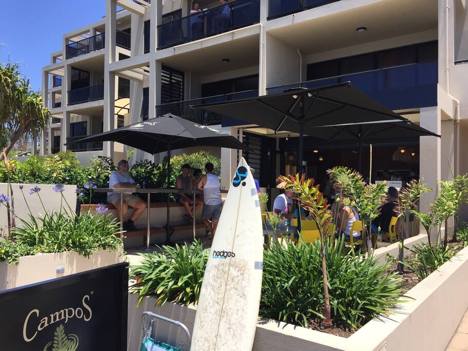 The fabulous Cafe below. Great coffee, delicious menu.