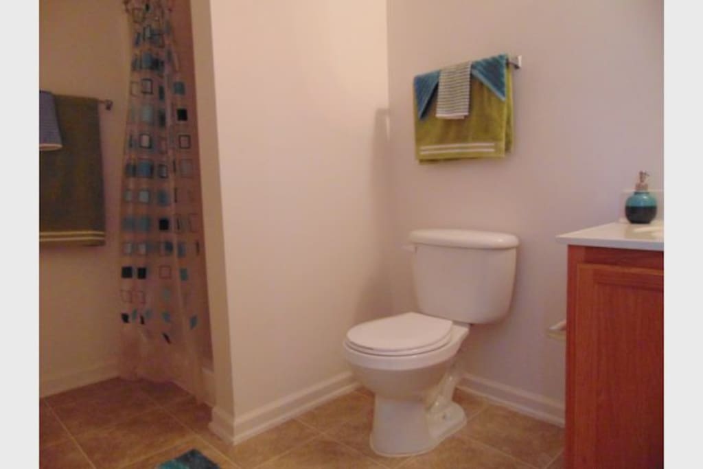 Your own personal bathroom located straight across from your room.