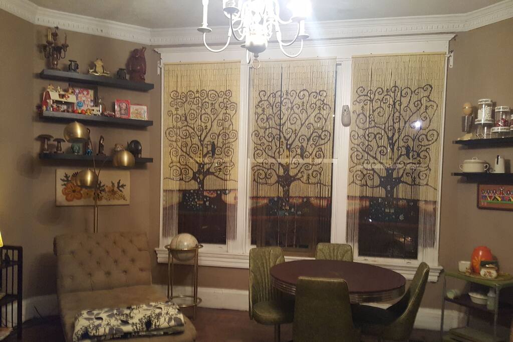 living room at night