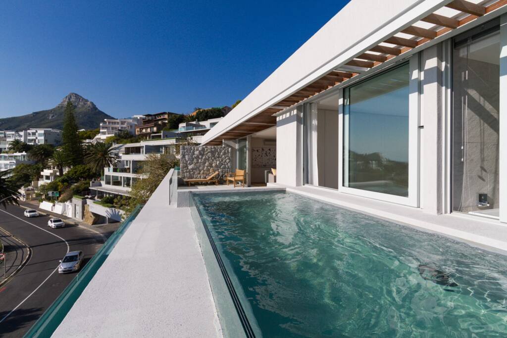 Private pool and decking area