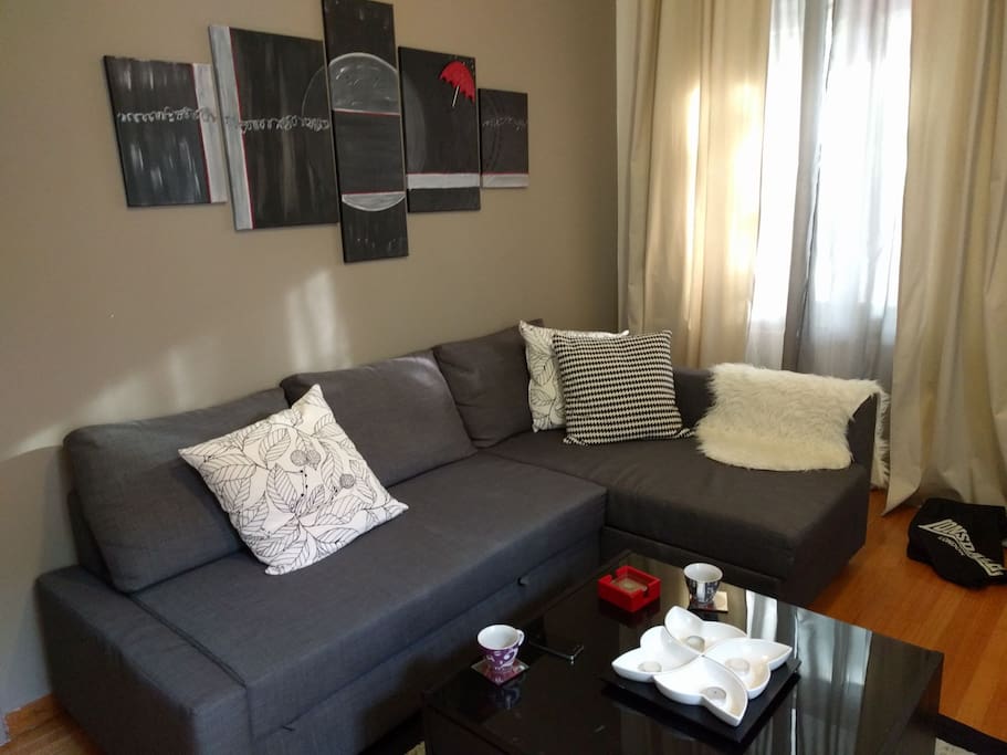 Small living room - sofa couch that can sleep two people