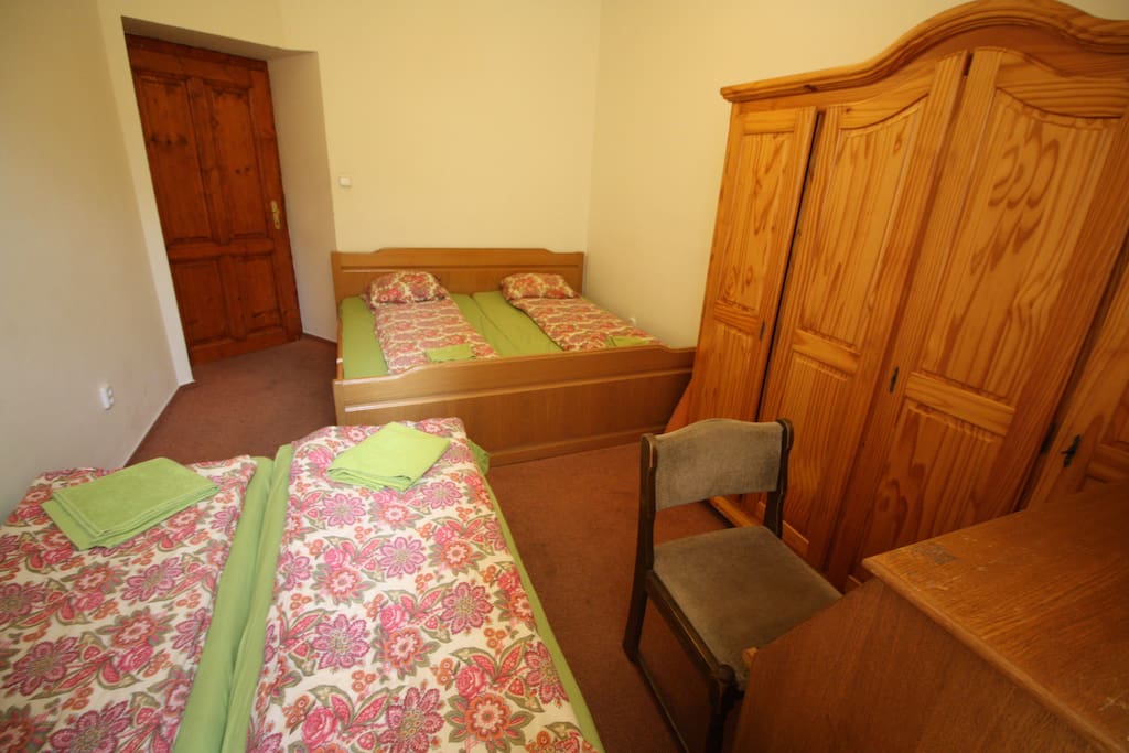 YOUR BEDROOM A arranged for 4 persons, writing desk , wardrobe
