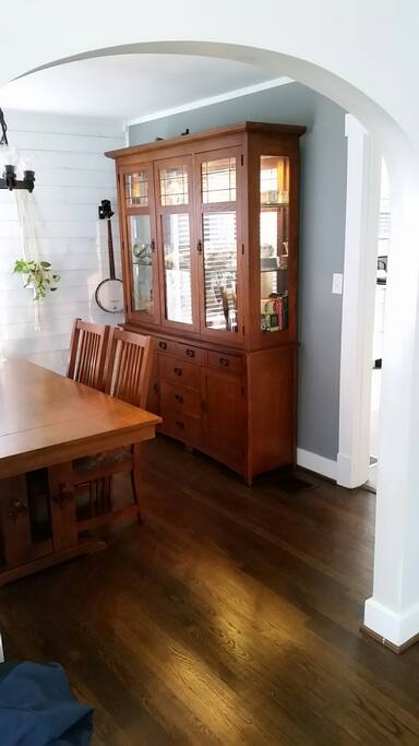Dining off the kitchen and living spaces