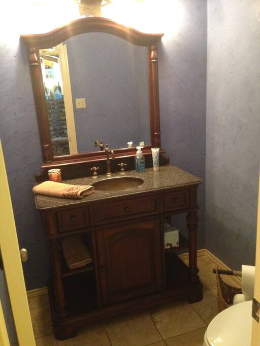Additional half bath by bedroom