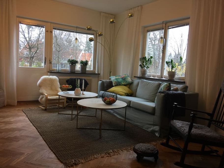 Big open space living area with terrace.