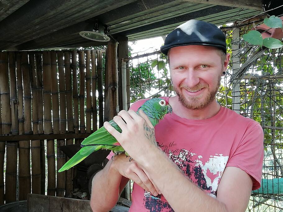 Dawid de Bélgica es amante de la naturaleza e hizo varios amigos en el Hostal Home Oasis