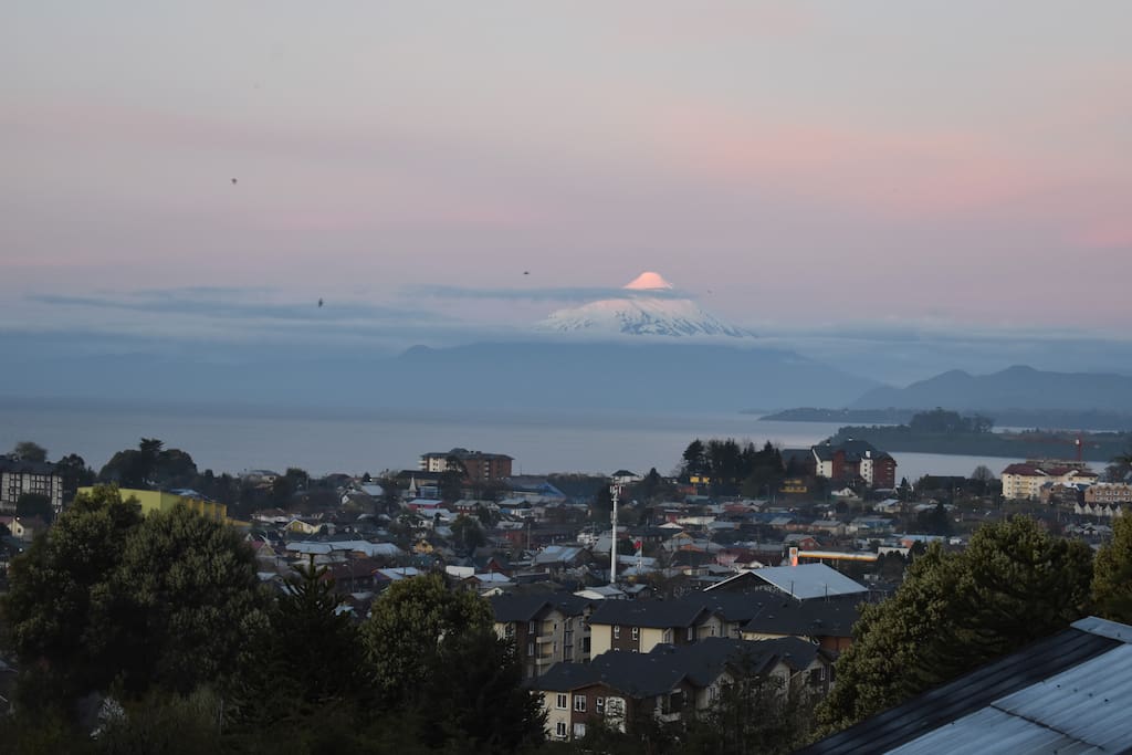 osorno volcano from the balcony