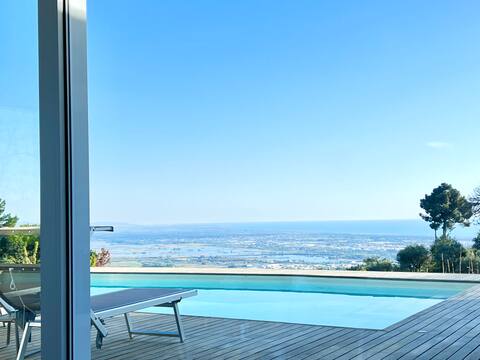 Villa Olympia Pool Sea View Mountains Lake Nature