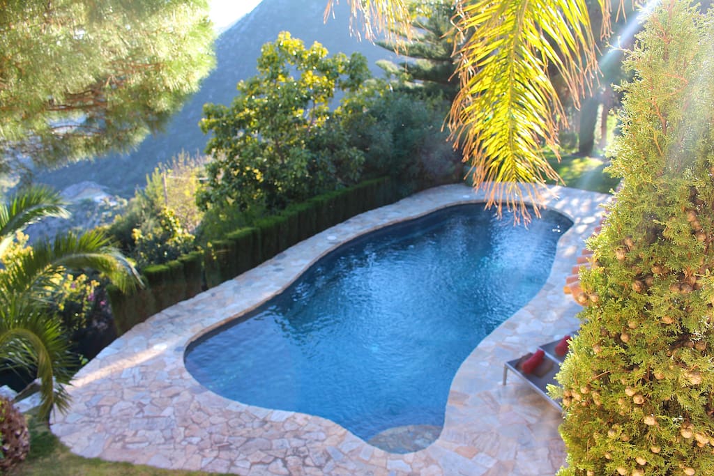 The pool as seen from the balcony