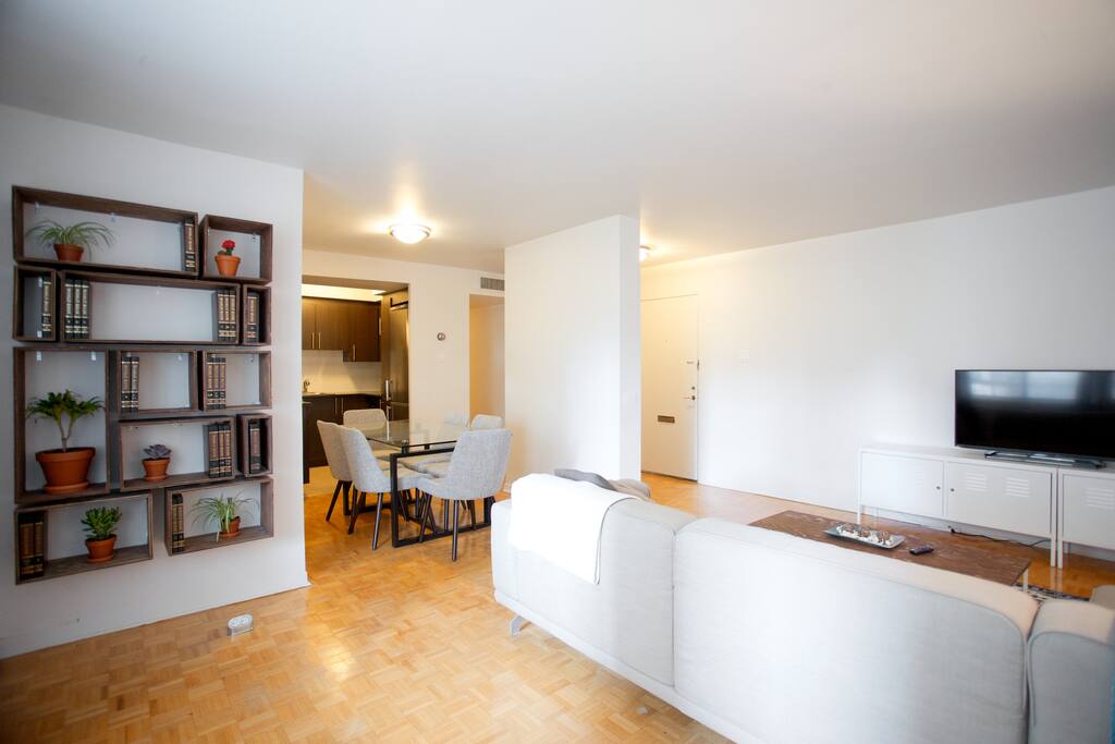 This is where we'd set up a queen sized air mattress if you have extra guests coming!