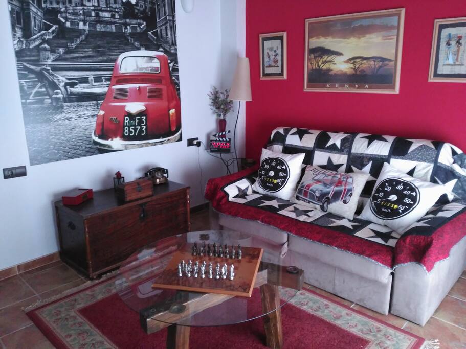 Sala de estar con sofá cama XL