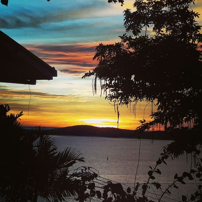 Sunset view from the BBQ area