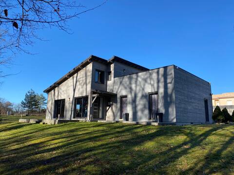 Family home with a wooden frame