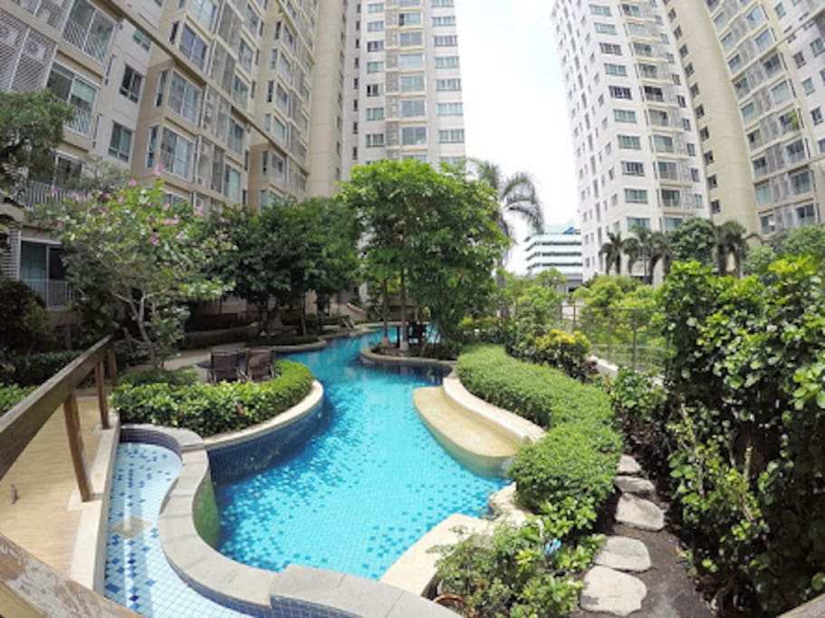 Resort style swimming pool on the 4th floor.
