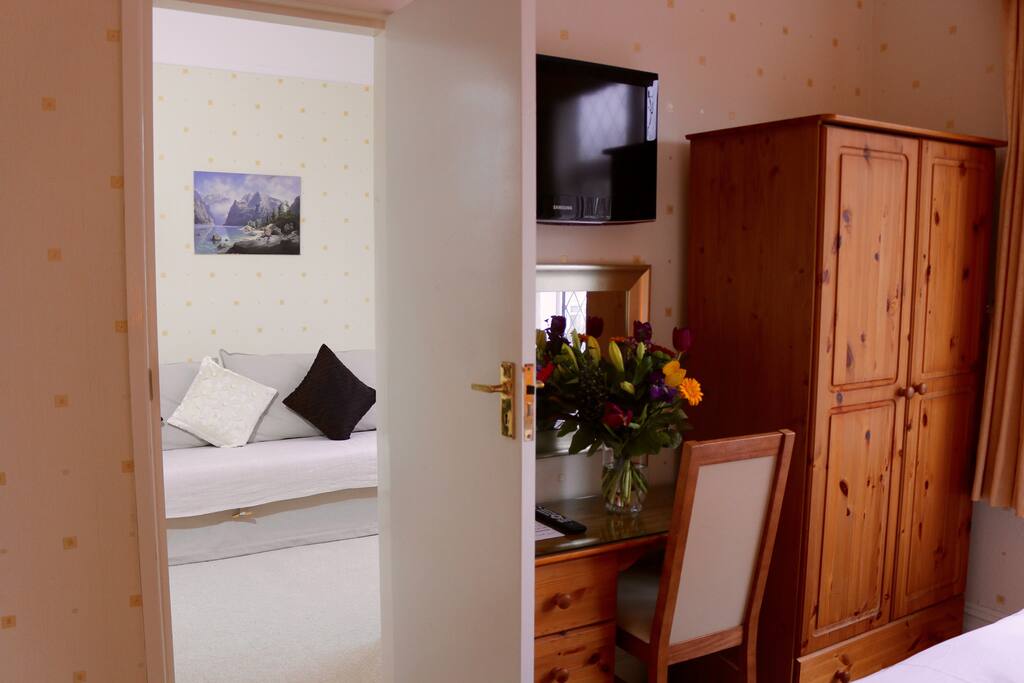 Seascape - Room 1 with annex room sofa bed view.