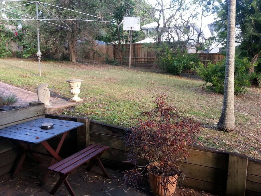 outside private terrace and garden