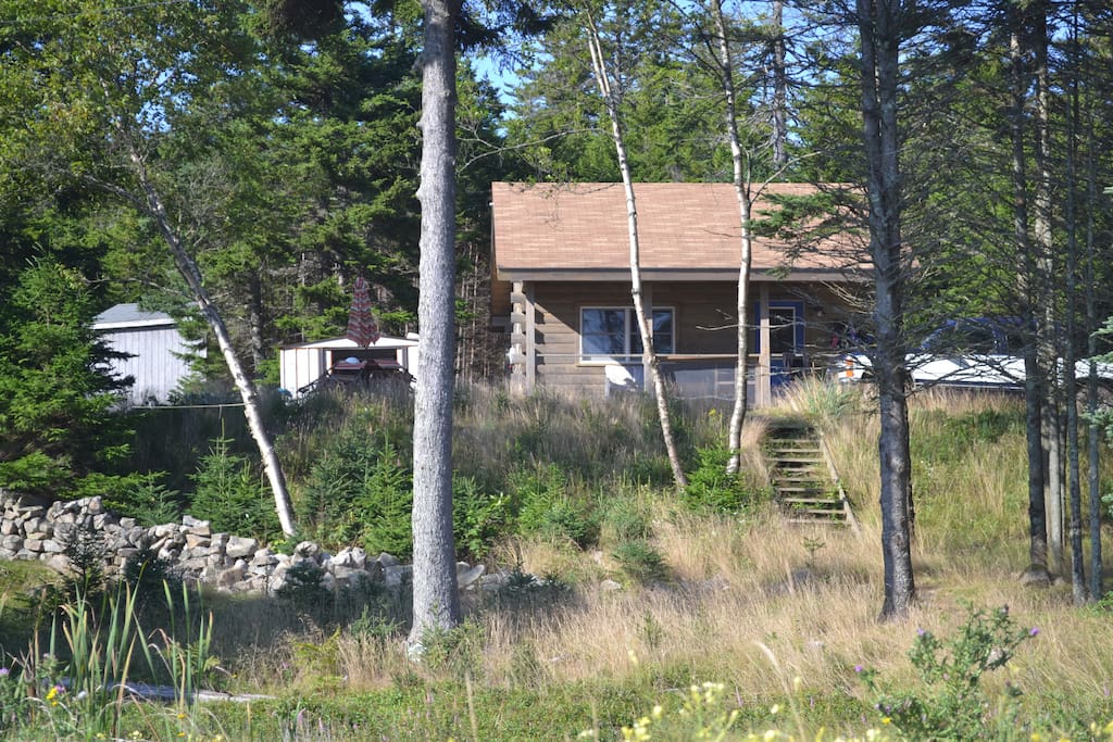 View of the cabin taken from the beach