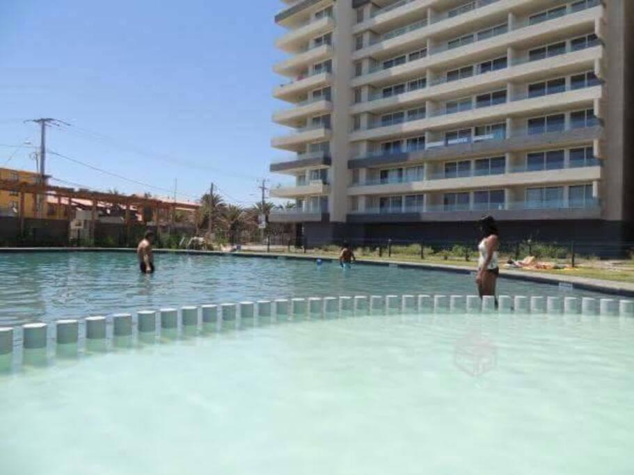 Apartamento frente a la playa en la ciudad de La Serena a pasos del mar cerca de centros comerciales y supermercandos. Un lugar ideal para descansar y relajarse muy silencioso y de grato aire marino.