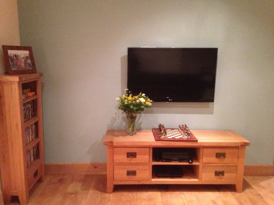 Private living room with TV