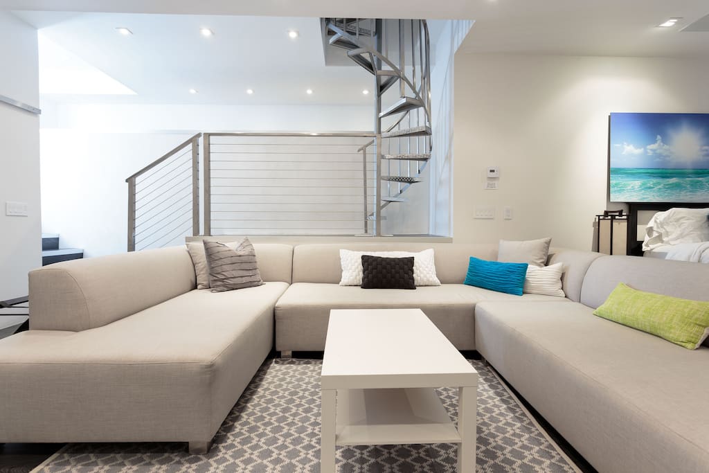 Spacious couch for your lounging pleasure