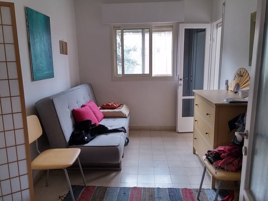 Bedroom with access to closed balcony