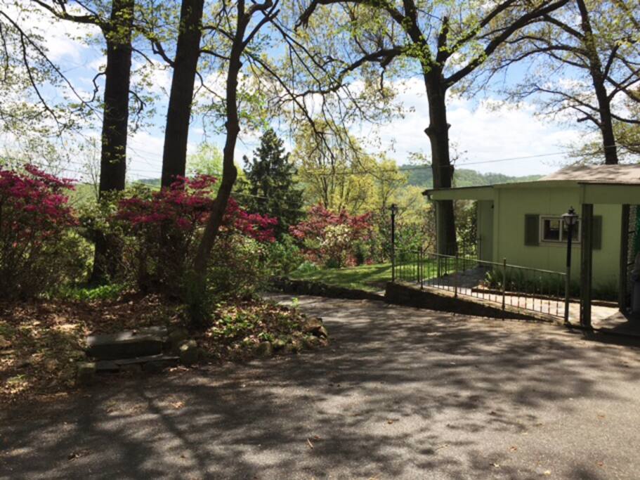 May 2017, Side entrance to bungalow, from driveway