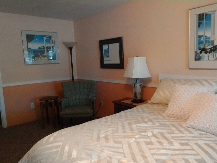 Cozy corner to read, sip your coffee or watch tv!