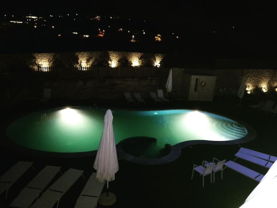 Terrace view at night