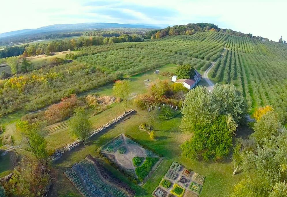 Beautiful gardens and orchards.