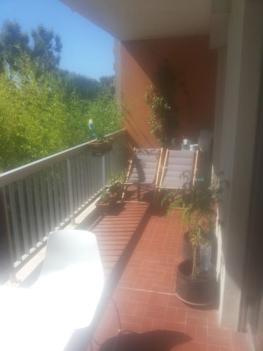 Balcon vu jardin