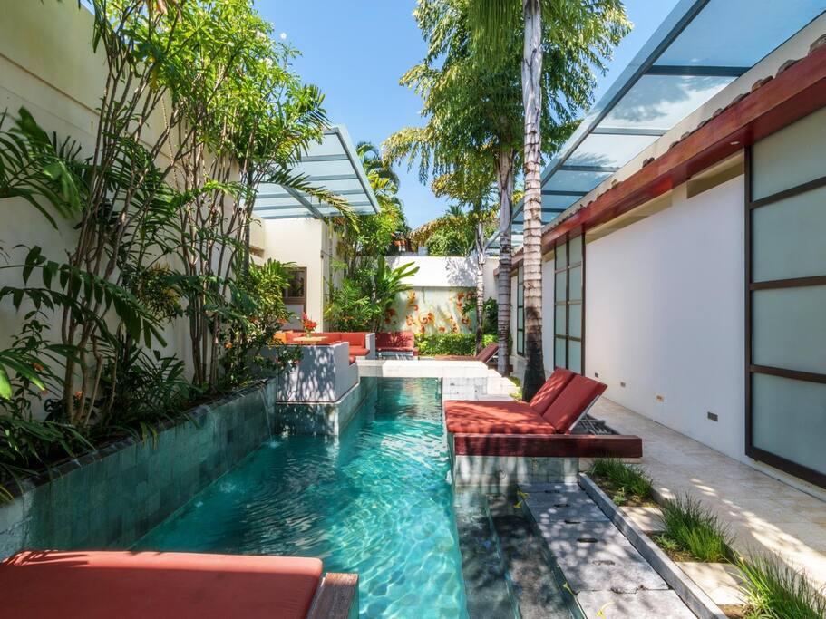 Our beautiful place with 6 suites around the pool and 2 suites upstairs