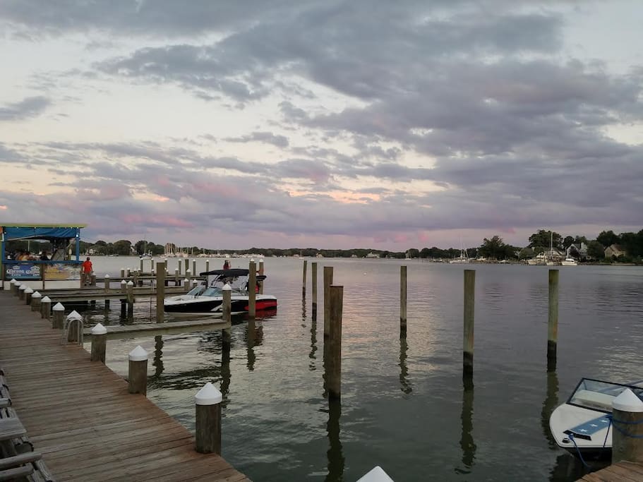 The Galesville waterfront has two restaurants